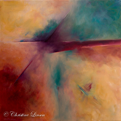 Christine Linson Gallery: Abstract &emdash; 41 - Red Intersecting